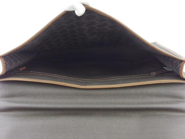 【30％OFF★週末タイムセール】ダンヒル Dunhill ビジネスバッグヘリンボーン ブラック ブラウン ゴールド レディース 中古_5