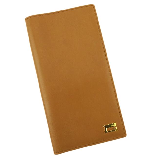 【BIGお買い物ラリー★30%OFFセール中】グッチ GUCCI 札入れGマーク ベージュ ゴールド レディース 中古