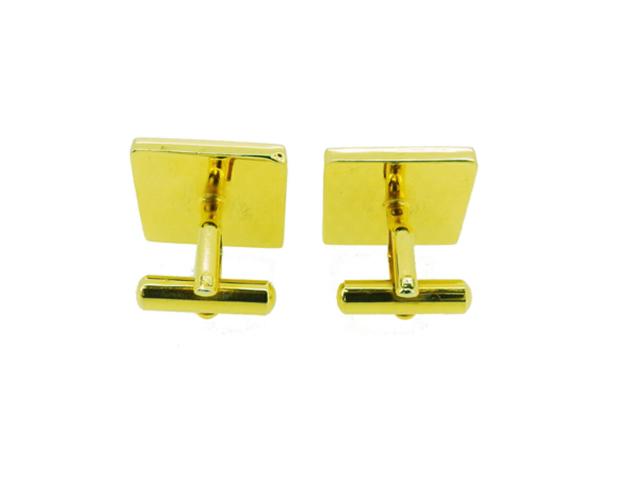 【30％OFF★週末タイムセール】ダンヒル Dunhill カフスdマーク スクエアフォルム ゴールド ブラック レディース 中古_6