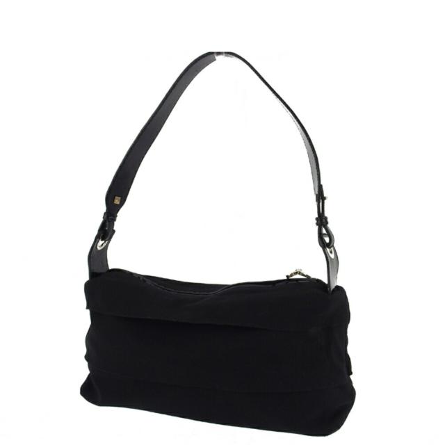 【BIGお買い物ラリー★30%OFFセール中】サルヴァトーレフェラガモ Salvatore Ferragamo ショルダーバッグティアード ガンチーニ ブラック シルバー レディース 中古