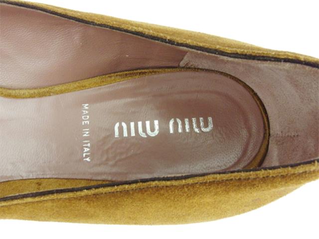 ミュウミュウ MIUMIU パンプスフラワーモチーフ ♯36 ポインテッドトゥ