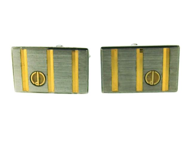 【X'masセール★30%OFF】ダンヒル Dunhill カフスdマーク スクエアフォルム シルバー ゴールド レディース 中古 ダンヒル Dunhill カフス dマーク スクエアフォルム シルバー ゴールド