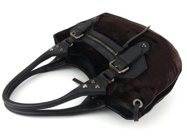 【月末SALE★30%OFF】ジョルジオアルマーニ GIORGIO ARMANI ショルダーバッグGAボタン ブラウン ブラック シル