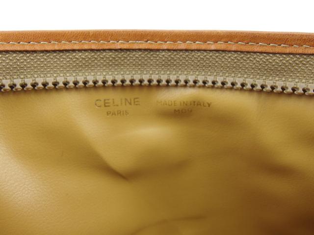 【30％OFF★土日ひと休み大売り出し】セリーヌ CELINE クラッチバッグマカダム ベージュ 赤銅色 ゴールド レディース 中古
