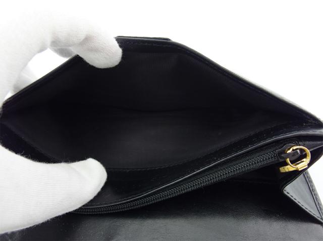 【GWタイムセール】サルヴァトーレフェラガモ Salvatore Ferragamo 長財布ヴァラ ブラック ゴールド レディース 中古_9