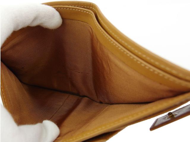 セリーヌ CELINE 二つ折り財布マカダム ブラウン ベージュ レディース 中古_6