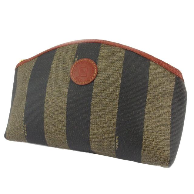 【BIGお買い物ラリー★30%OFFセール中】フェンディ FENDI ポーチペカン ブラック ベージュ ブラウン レディース 中古