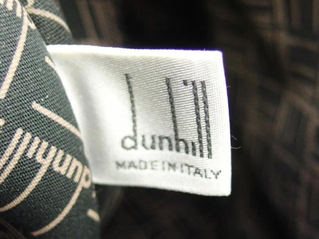 【GWタイムセール】ダンヒル Dunhill ボストンバッグヘリンボーン ブラック ブラウン ゴールド レディース 中古_8