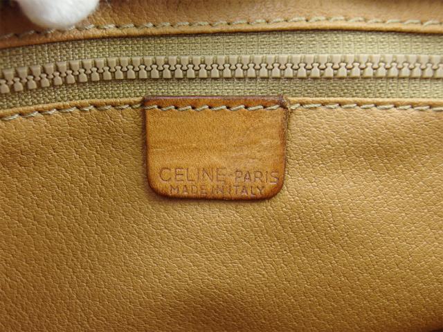 【30％OFF★土日ひと休み大売り出し】セリーヌ CELINE クラッチバッグマカダム 赤銅色 ベージュ レディース 中古