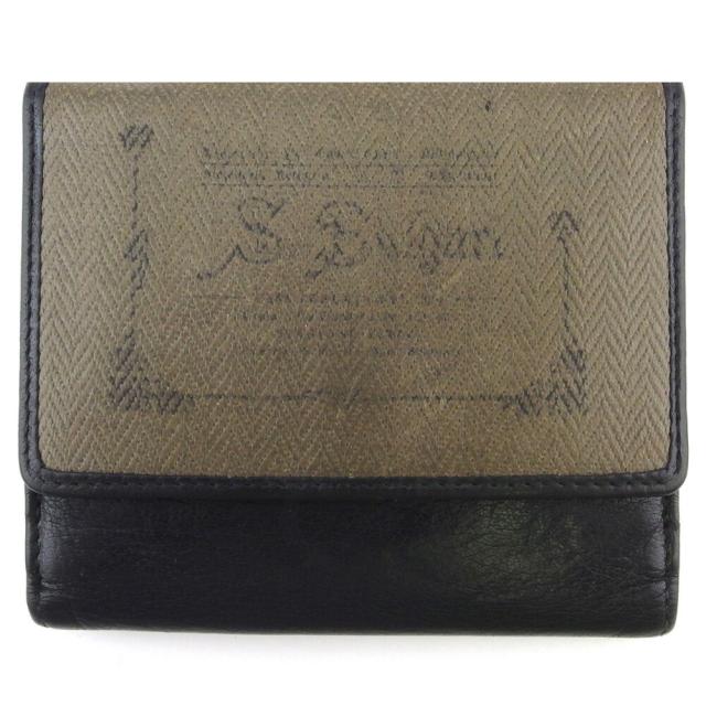 【BIGお買い物ラリー★30%OFFセール中】ブルガリ BVLGARI 二つ折り財布コレツィオーネ ブラック グリーン ブラウン レディース 中古