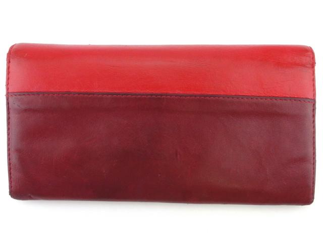 クロエ Chloe 長財布パッチワーク レッド ボルドー ピンク レディース 中古_1