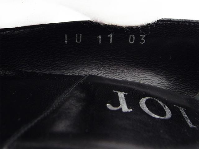【30％OFF★週末タイムSALE】ディオール Dior パンプスポインテッドトゥ ♯36 ハートカデナ＆Dキー ブラック シルバー レディース 中古_10