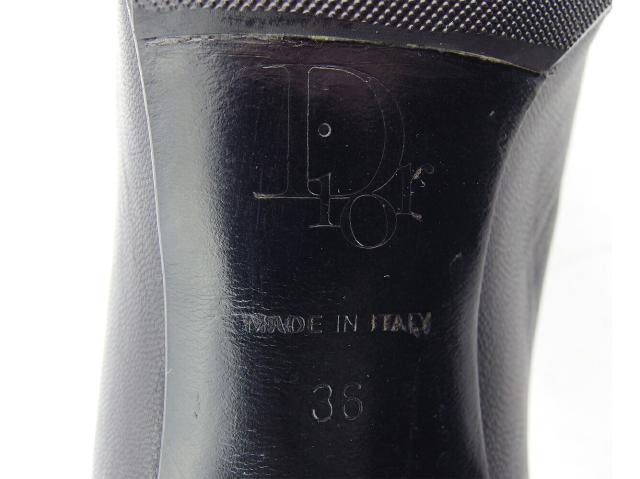【30％OFF★週末タイムSALE】ディオール Dior パンプスポインテッドトゥ ♯36 ハートカデナ＆Dキー ブラック シルバー レディース 中古_8