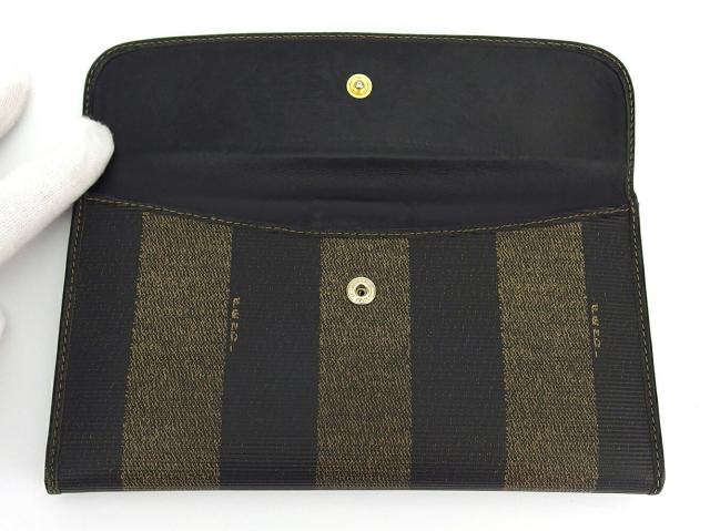 【GWタイムセール】フェンディ FENDI 長財布ペカン ブラック ベージュ レディース 中古_5