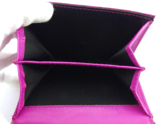 ディオール Dior 二つ折り財布トロッター ピンク パープル シルバー レディース 中古_6