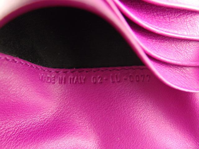 ディオール Dior 二つ折り財布トロッター ピンク パープル シルバー レディース 中古_8