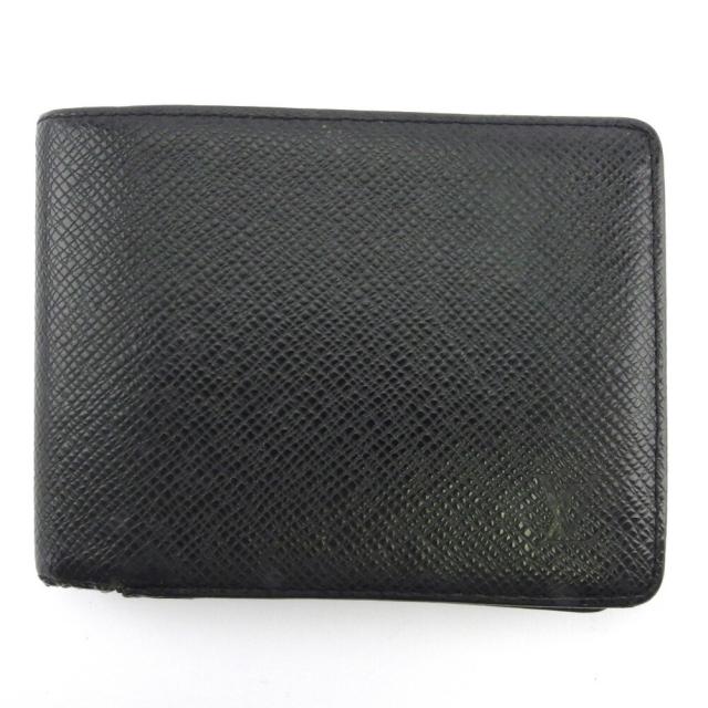 【BIGお買い物ラリー★30%OFFセール中】ルイ・ヴィトン LOUIS VUITTON 札入れタイガ ポルトビエ3ヴォレ ブラック レディース 中古