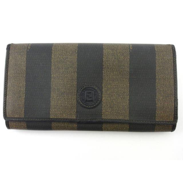 フェンディ]FENDI 二つ折り長財布ブラウン/ゴールド フェンディ FENDI