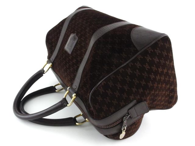 【GWタイムセール】セリーヌ CELINE ハンドバッグマカダム ブラウン ベージュ ゴールド レディース 中古_2