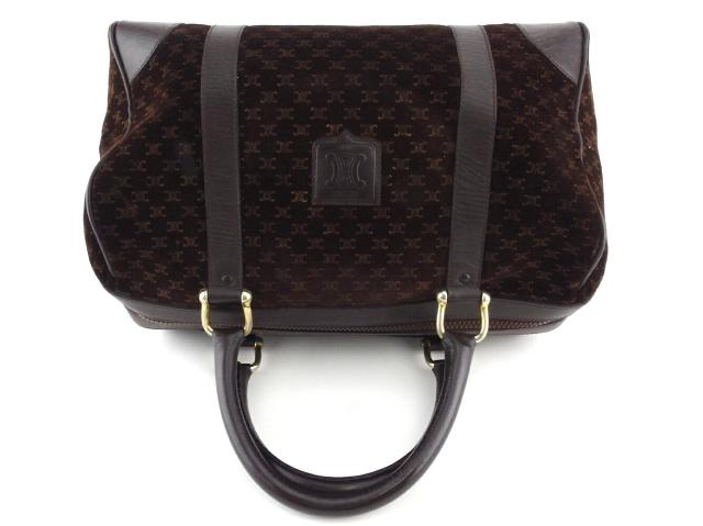 【GWタイムセール】セリーヌ CELINE ハンドバッグマカダム ブラウン ベージュ ゴールド レディース 中古_5