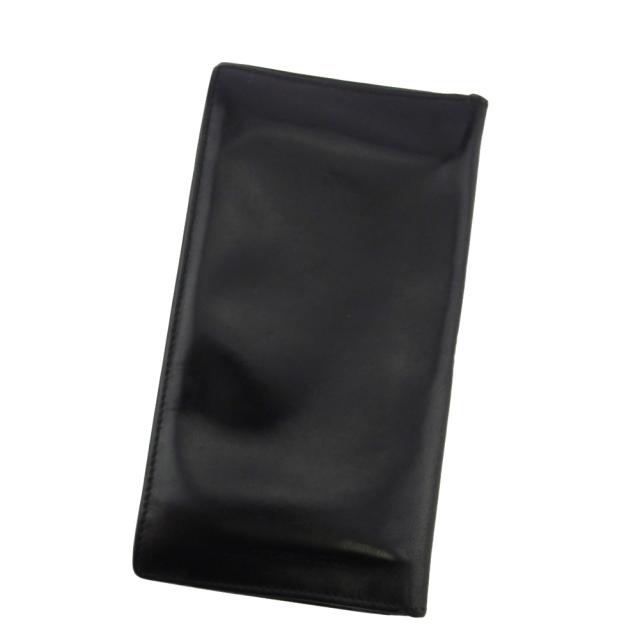 【BIGお買い物ラリー★30%OFFセール中】ブルガリ BVLGARI 札入れロゴ ブラック レディース 中古