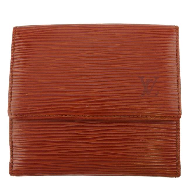 【BIGお買い物ラリー★30%OFFセール中】ルイ・ヴィトン LOUIS VUITTON 二つ折り財布エピ ポルトモネビエカルトクレディ ブラウン レディース 中古