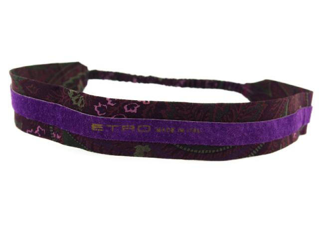 【30％OFF★週末タイムセール】エトロ ETRO ヘアアクセサリーペイズリー パープル レディース 中古_2