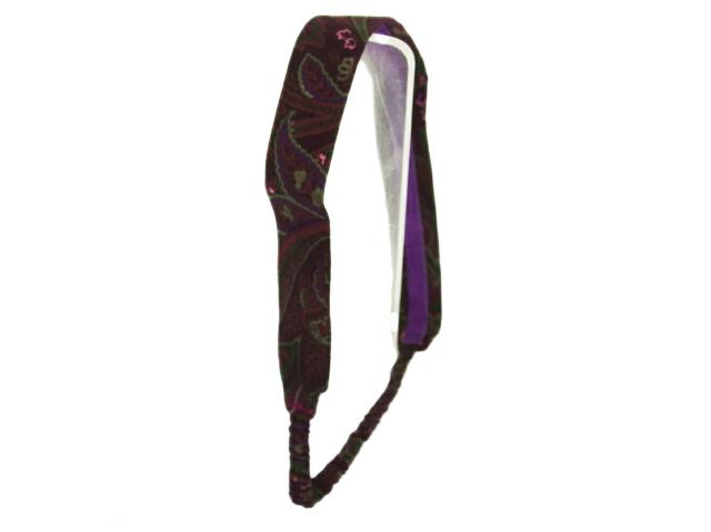 【30％OFF★週末タイムセール】エトロ ETRO ヘアアクセサリーペイズリー パープル レディース 中古_5