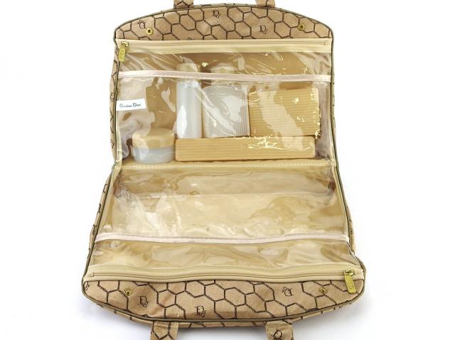 【30％OFF★週末タイムセール】ディオール Dior ハンドバッグハニカム柄 オールドディオール ベージュ ブラウン ゴールド レディース 中古_3
