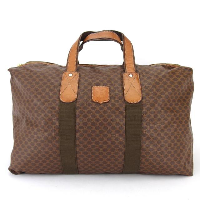 【BIGお買い物ラリー★30%OFFセール中】セリーヌ CELINE ボストンバッグマカダム ブラウン レディース 中古