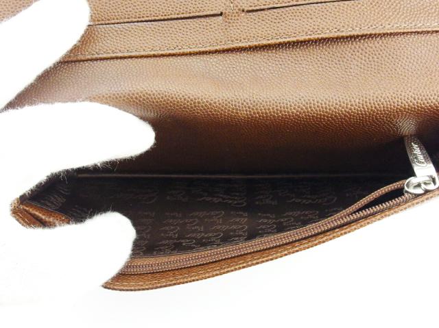 【GWタイムセール】カルティエ CARTIER 長財布サントス ブラウン レディース 中古_5