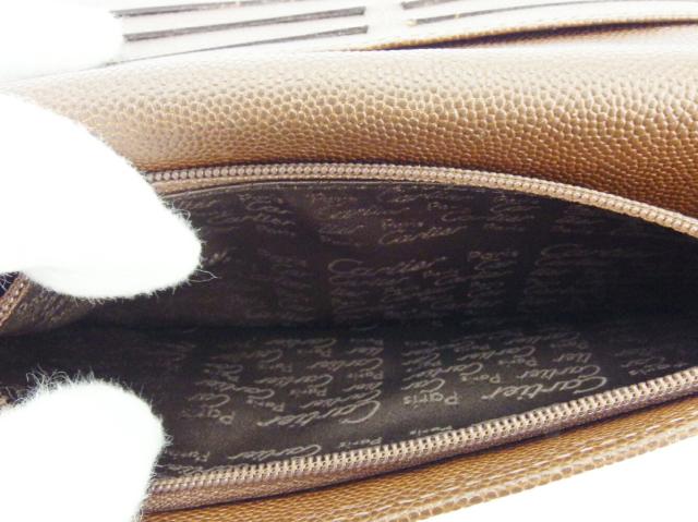 【GWタイムセール】カルティエ CARTIER 長財布サントス ブラウン レディース 中古_6