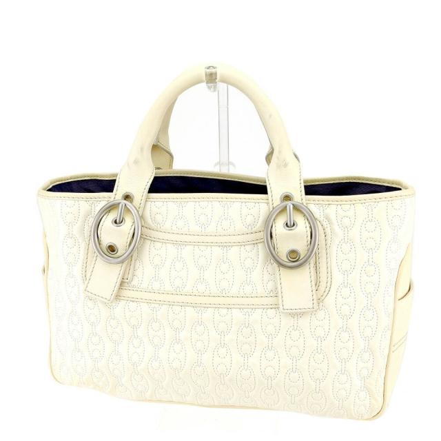 【BIGお買い物ラリー★30%OFFセール中】セリーヌ CELINE ハンドバッグブギーバッグ ベージュ シルバー レディース 中古