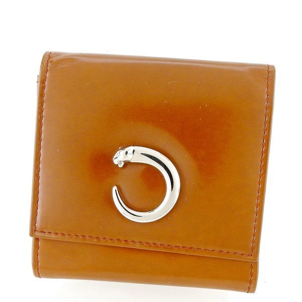 【BIGお買い物ラリー★30%OFFセール中】カルティエ CARTIER ケースパンテール スクエアフォルム ブラウン シルバー レディース 中古