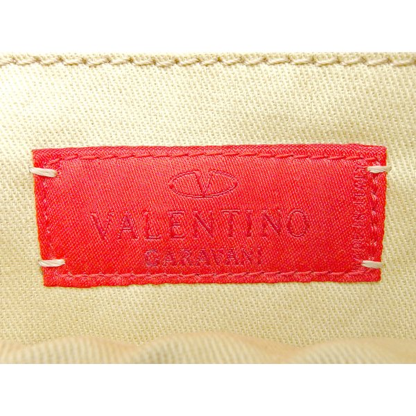 【GWタイムセール】ヴァレンティノ・ガラヴァーニ Valentino Garavani ハンドバッグリングハンドル ストーン＆ラインストーン付き ブラウン ゴールド系 レディース 中古_7