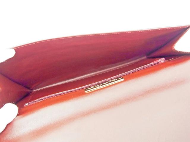 【30％OFF★土日ひと休み大売り出し】カルティエ CARTIER クラッチバッグマストライン ボルドーワイン レディース 中古