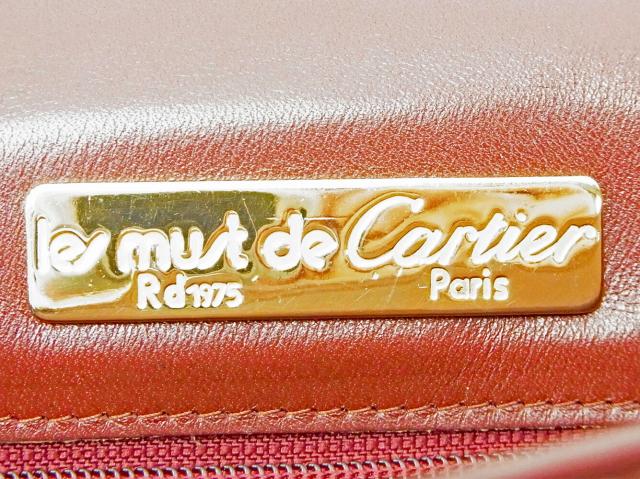 【30％OFF★土日ひと休み大売り出し】カルティエ CARTIER クラッチバッグマストライン ボルドーワイン レディース 中古