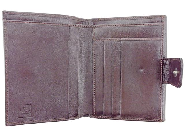 フェンディ ズッカ 二つ折り財布 31052 ベージュ ブラウン キャンバス