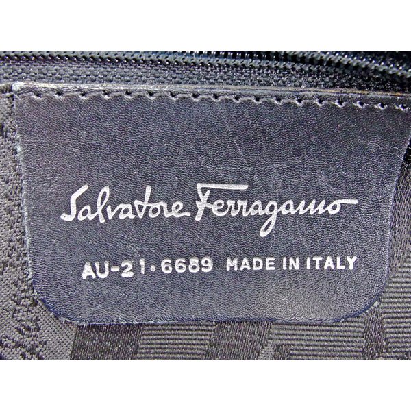 【GWタイムセール】サルヴァトーレフェラガモ Salvatore Ferragamo ハンドバッグヴァラ金具 グレー 灰色 レディース 中古_7