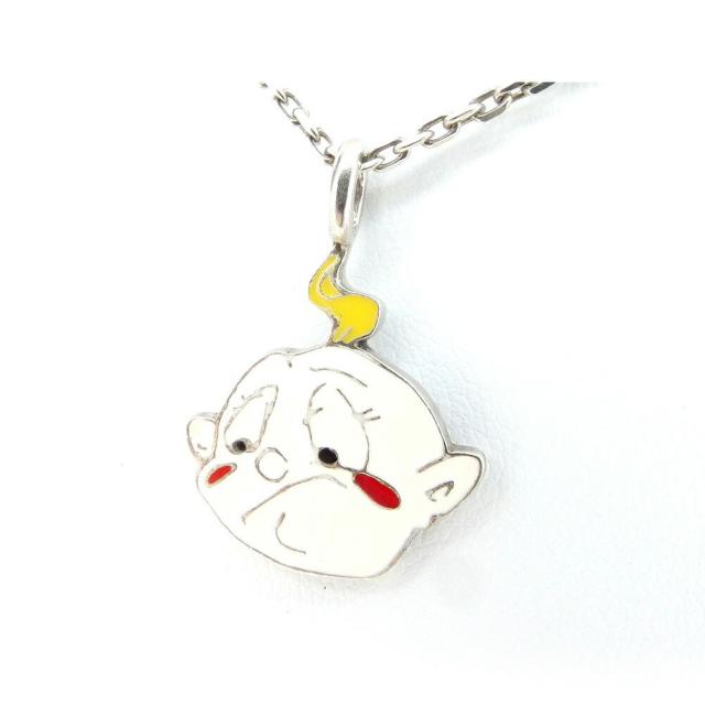 【30％OFF★週末タイムセール】ディオール Dior ネックレスキャラクター シルバー ホワイト 白系 レディース 中古