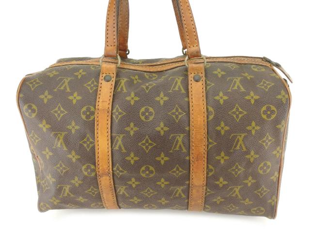 【GWタイムセール】ルイ・ヴィトン LOUIS VUITTON ボストンバッグモノグラム サックスプール35 ブラウン ベージュ レディース 中古_1