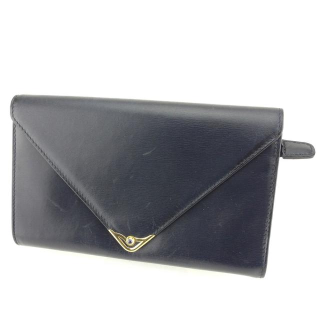 【X'masセール★30%OFF】カルティエ CARTIER ポーチサファイアライン ネイビー ゴールド レディース 中古