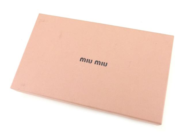 GWタイムセール】ミュウミュウ MIUMIU 長財布ロゴ ブラック ゴールド