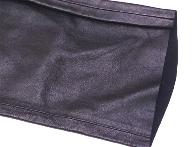 【週末タイムセール】フェンディ FENDI パンツレザー ♯40サイズ ブラック レディース 中古_3