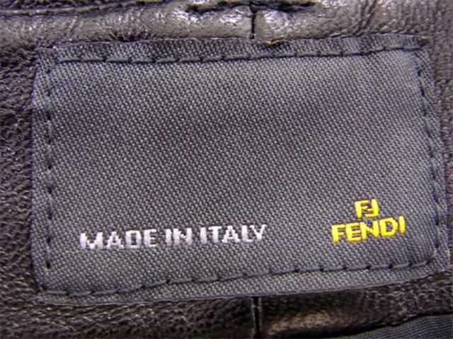 【週末タイムセール】フェンディ FENDI パンツレザー ♯40サイズ ブラック レディース 中古_5