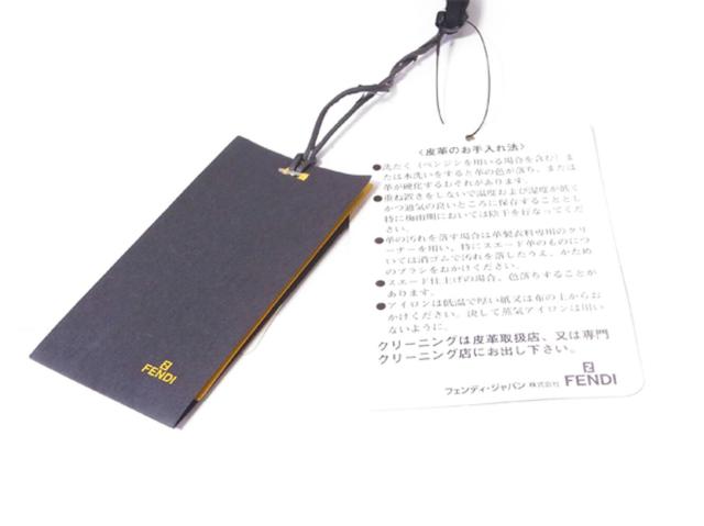 【週末タイムセール】フェンディ FENDI パンツレザー ♯40サイズ ブラック レディース 中古_8
