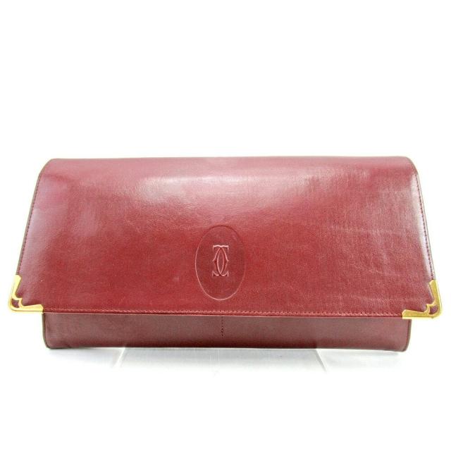 【BIGお買い物ラリー★30%OFFセール中】カルティエ CARTIER クラッチバッグマストライン ボルドー レディース 中古