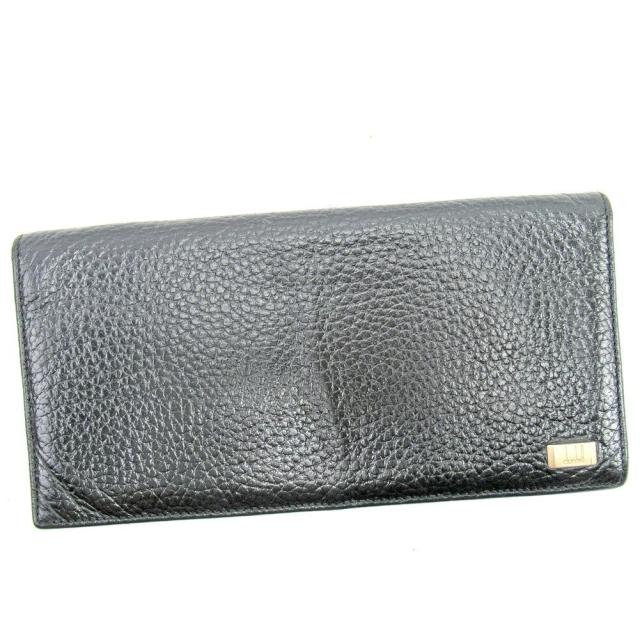 【BIGお買い物ラリー★30%OFFセール中】ダンヒル Dunhill 札入れ ブラック レディース 中古