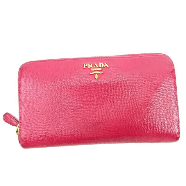 【BIGお買い物ラリー★30%OFFセール中】プラダ PRADA 長財布 ピンク レディース 中古
