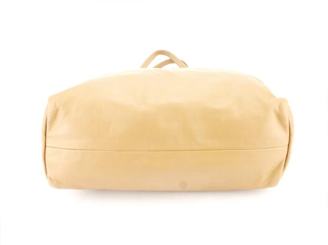 【30％OFF★週末タイムSALE】ミュウミュウ MIUMIU トートバッグロゴ ピンク ベージュ ゴールド レディース 中古